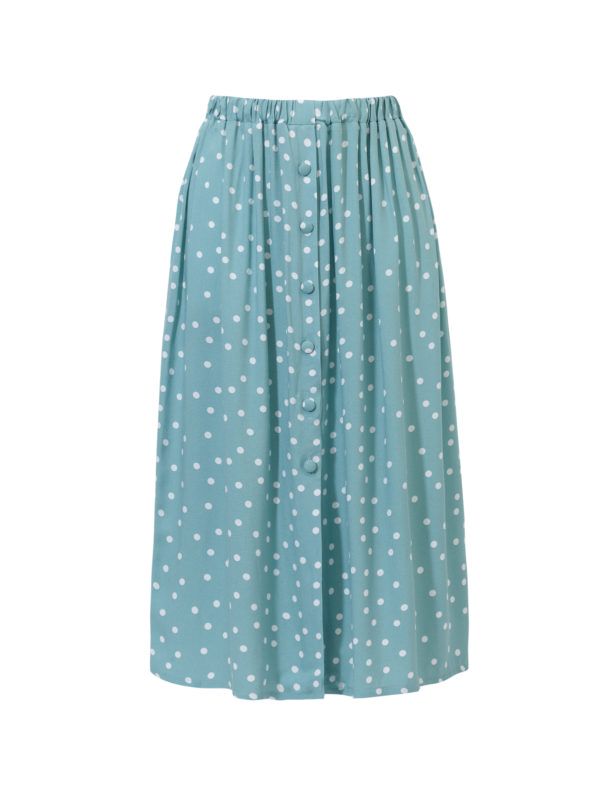 Minty skirt - spódnica w kropki
