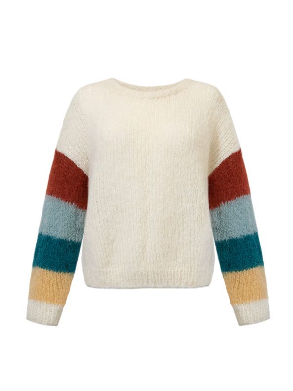 Rainbow sweater - sweter z kolorowymi rękawami