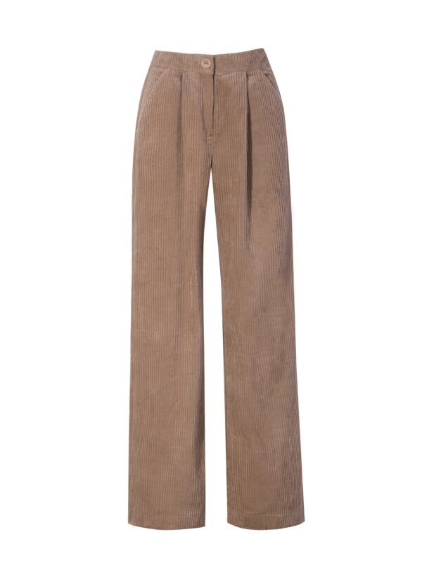 Corduroy camel pants - sztruksowe spodnie