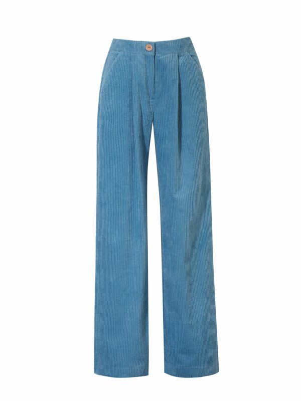 Corduroy blue pants - sztruksowe spodnie