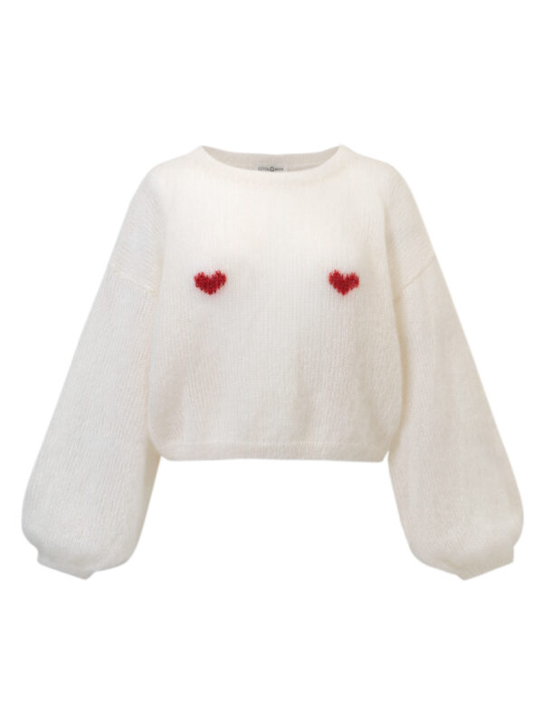 Milky sweater - sweter z serduszkami