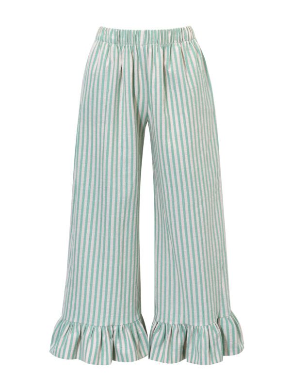 Striped Pants- zielone spodnie w paski