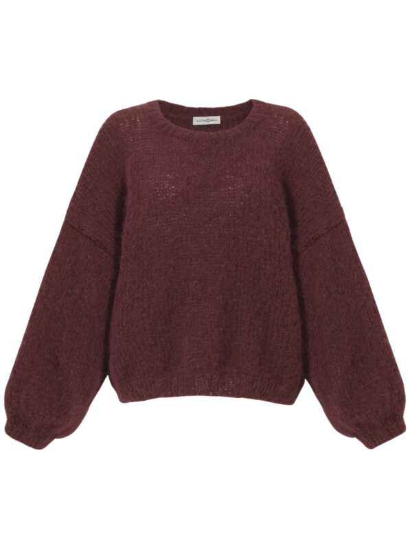 Soft Nest Sweater- bordowy sweter
