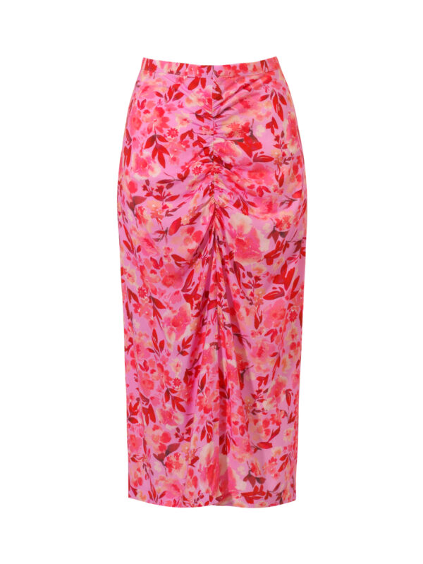 Rosa Twist Skirt- spódnica w różowe kwiaty