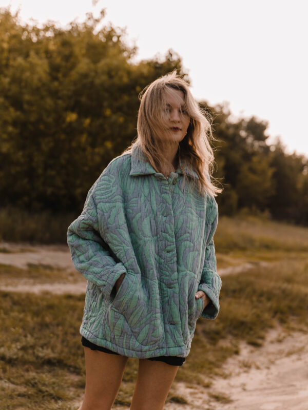 Botanic Blue Jacket- kurtka w botaniczny print