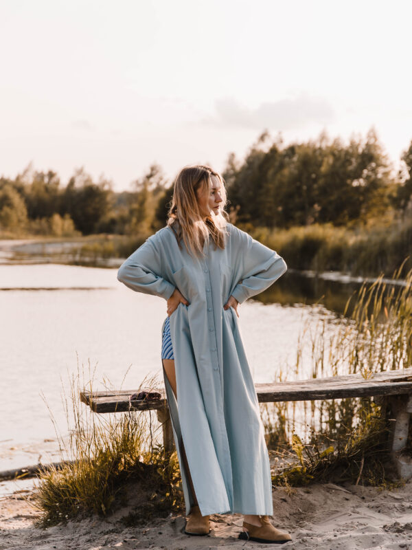 Two Sides Shirt- niebieska koszula