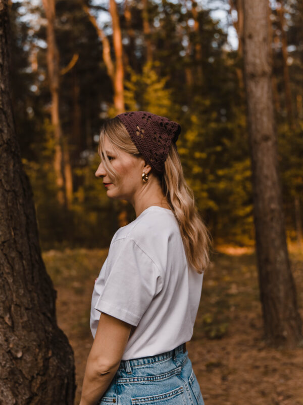 Flora Headscarf- brązowa chustka