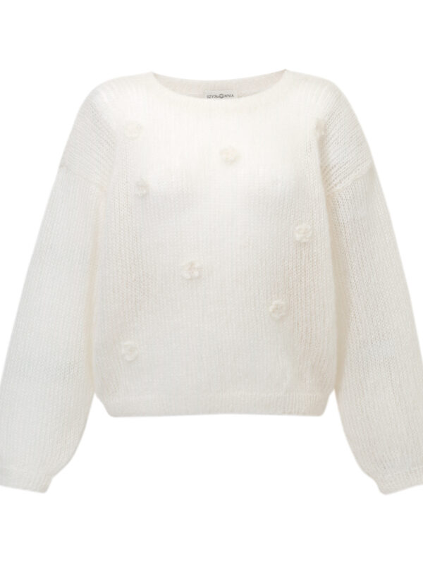 Cloudette Sweter - jasny sweter w kwiatki