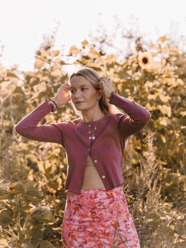 Chill Longsleeve- wrzosowa koszulka na guziki