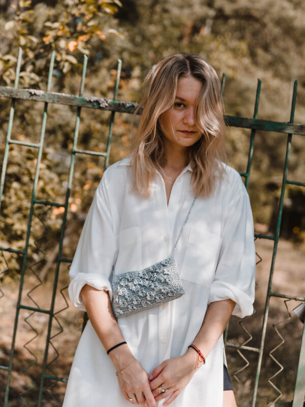 Silver Bloom Bag - torebka z kwiatkami