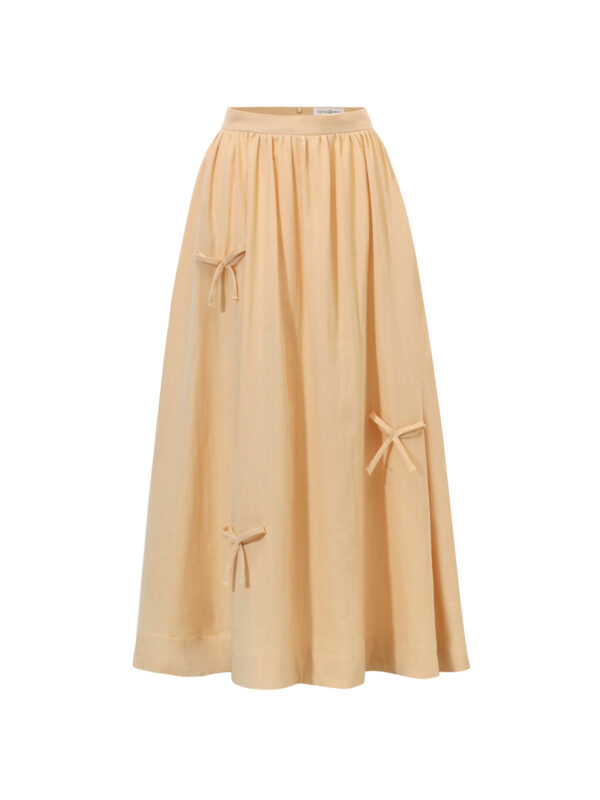 Sunset Bow Skirt- spódnica z kokardkami żółta