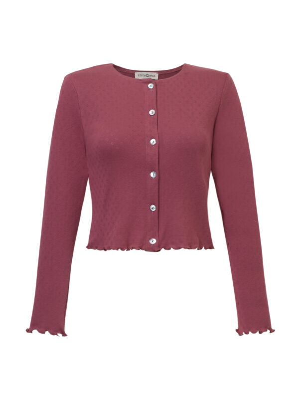 Chill Longsleeve- wrzosowa koszulka na guziki