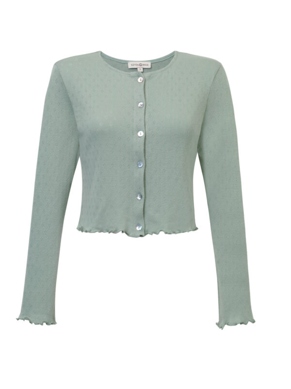 Chill Longsleeve- miętowa koszulka na guziki