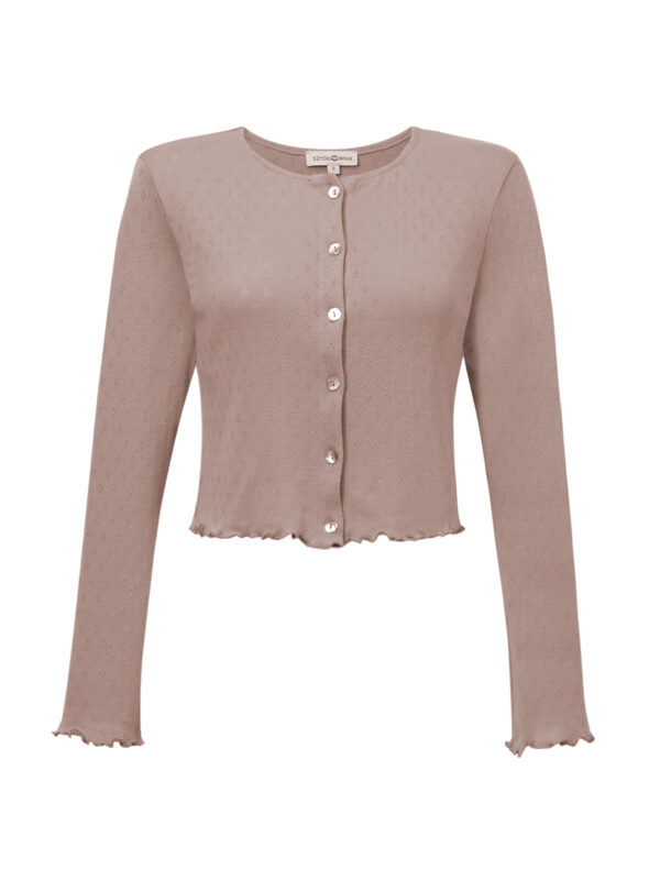 Chill Longsleeve- beżowa koszulka na guziki