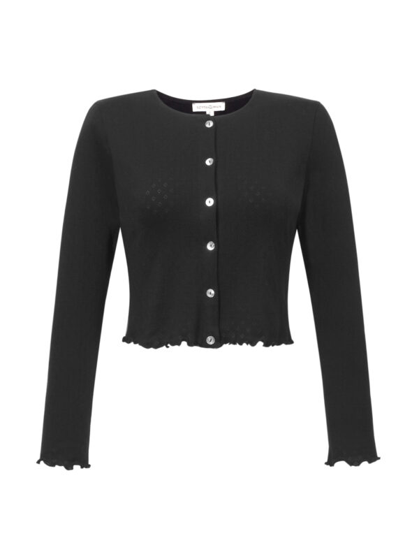 Chill Longsleeve- czarna koszulka na guziki