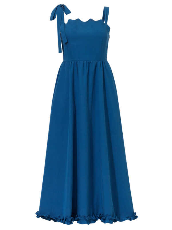 Ruffle Dress - sukienka z falbanką niebieska