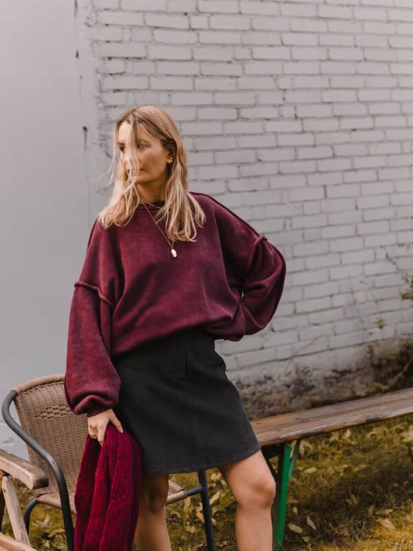 Sunday Walk Skirt- sztruksowa antracytowa spódnica