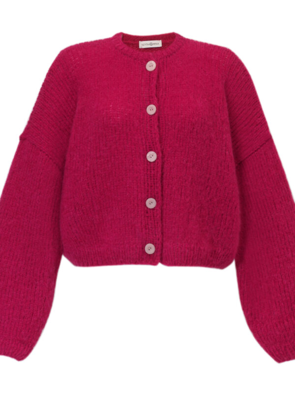 Ruby Cardigan- czerwony sweter na guziki