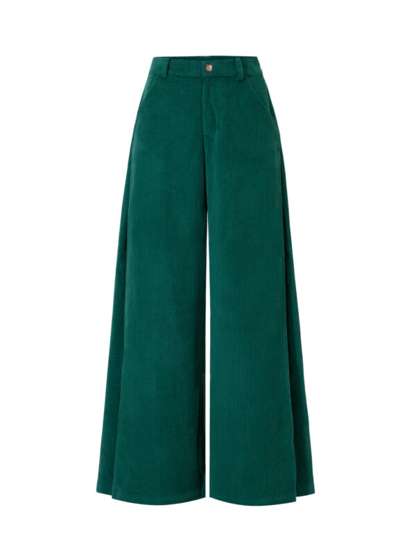 Sunday Walk Pants- sztruksowe zielone spodnie