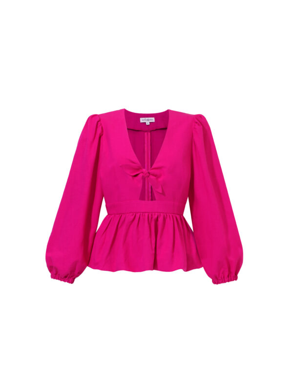 Magenta Blouse- różowa bluzka z baskinką