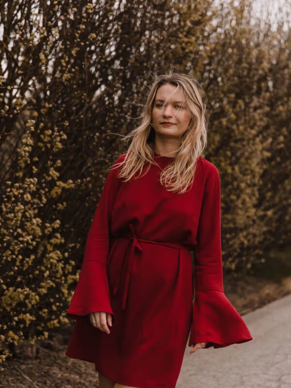 Campana Dress- czerwona sukienka