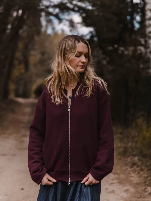 Vino Bomber Jacket - bordowa bomberka