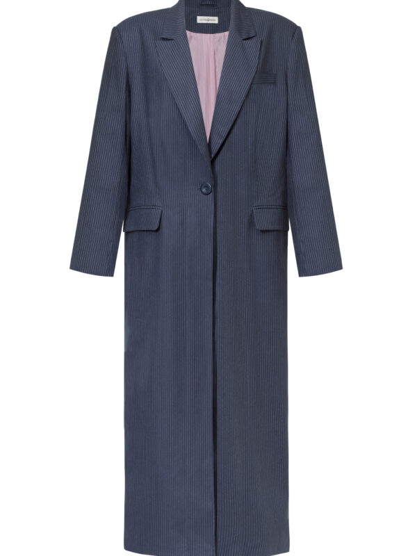 Classic Line Coat- oversizowy płaszcz w paski