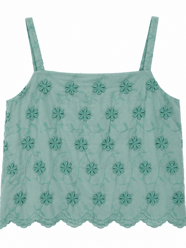 Sage Garden Top- zielony top w kwiaty